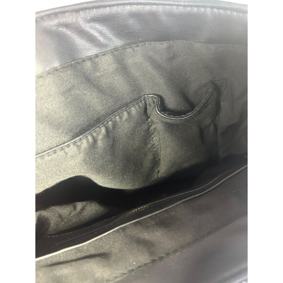 Bebe Los Angeles Back Pack Black Quilted Side Zip Purse - Picture 10 of 14